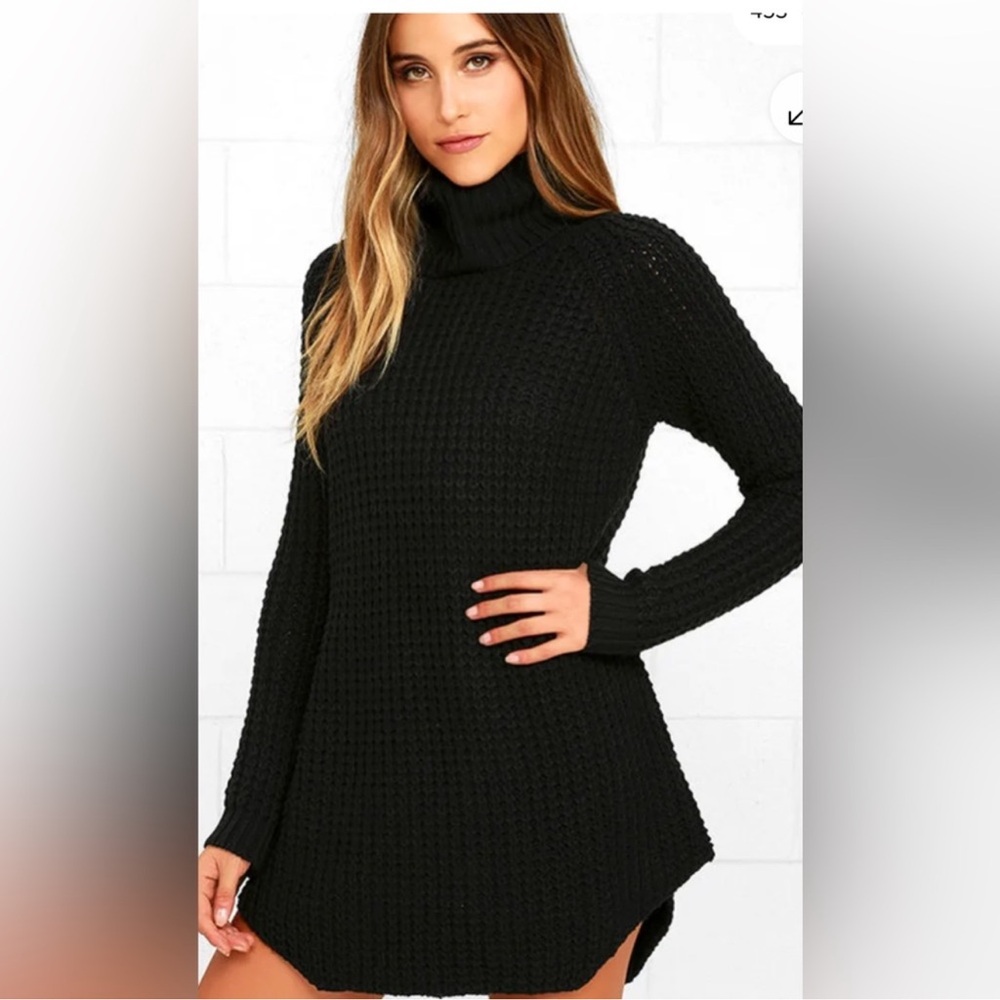 Element Eden Turtleneck Sweater Dress in Black size Small.